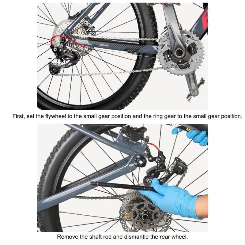 

Держатель велосипедной цепи, подходит для быстроразъемных соединений и сквозных осей, легкий вес JOME