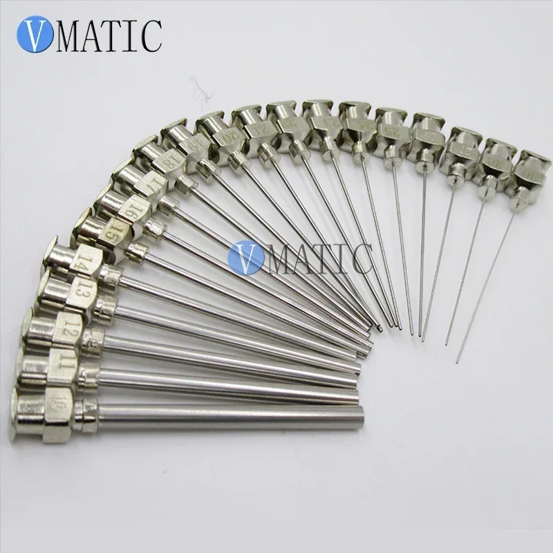 High Precision 12Pcs All Metal Tube Length 75mm Stainless Steel Blunt Dispensing Syringe Needles