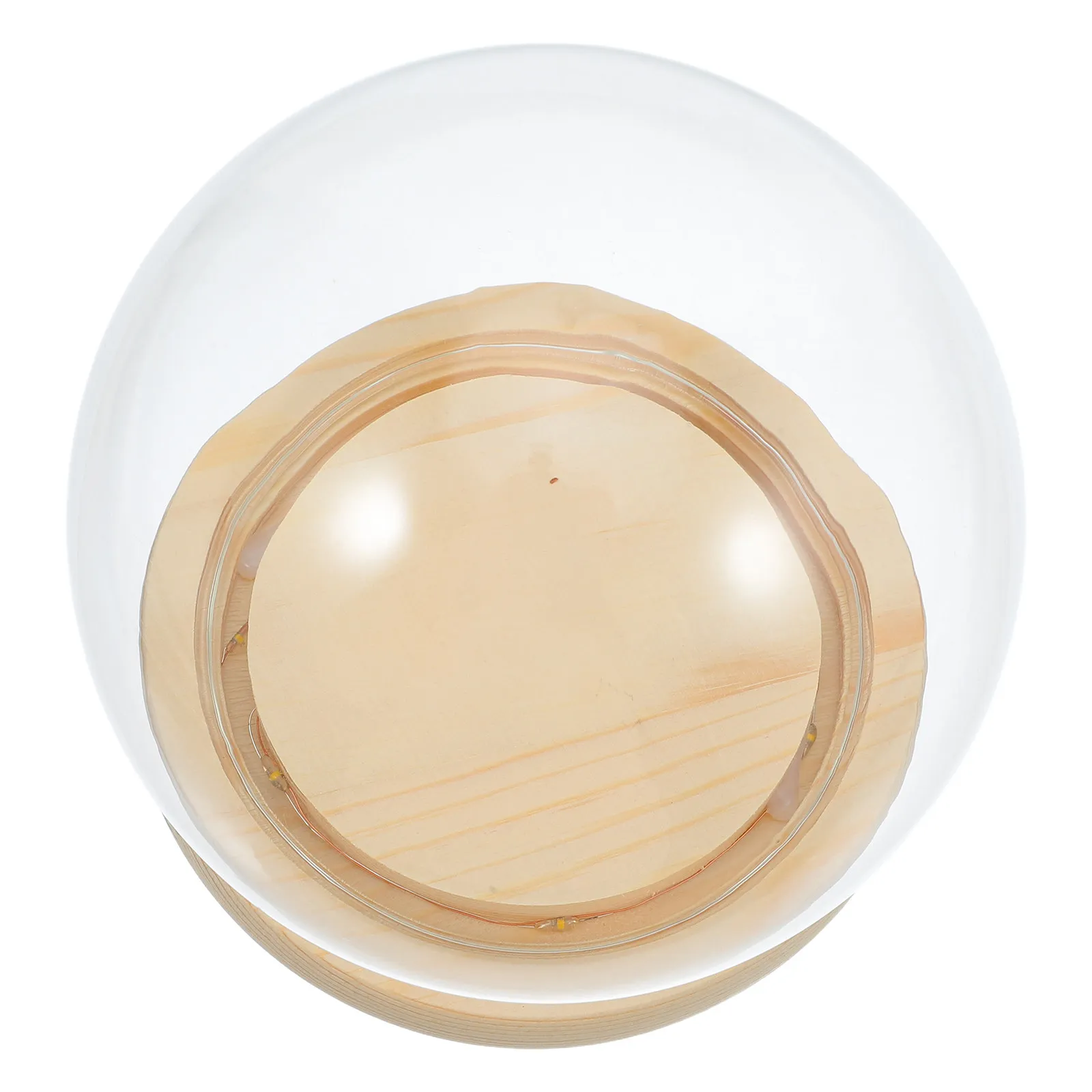 

Стеклянный купол-витрина для стабилизированных цветов с прозрачной стеклянной крышкой и деревянным основанием для декора дома, кофейни, украшения рабочего стола. Вечный декор.