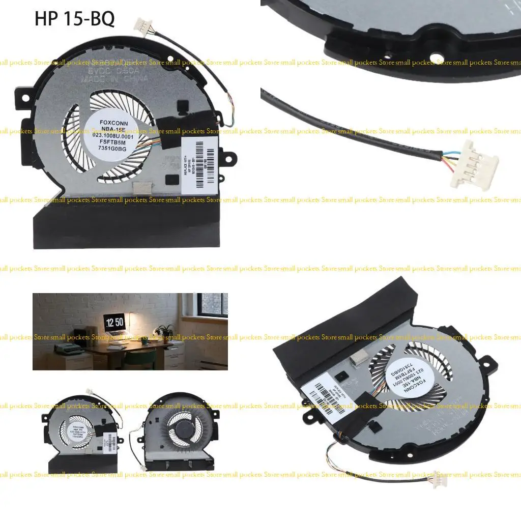 

R1WD CPU Fan for HPEnvy 15-BQ 15M-BP 15M-BQ 15-BQ008CA 5V 0.5A Notebook Cooling Fan