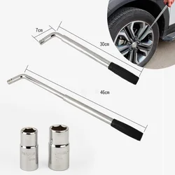 1/2 Telescopic Wheel Wrench Cylinder Wheel Key 17-19 21-23mm Mechanical Workshop Tools Cart Spanner For Car Repair House Bicycle