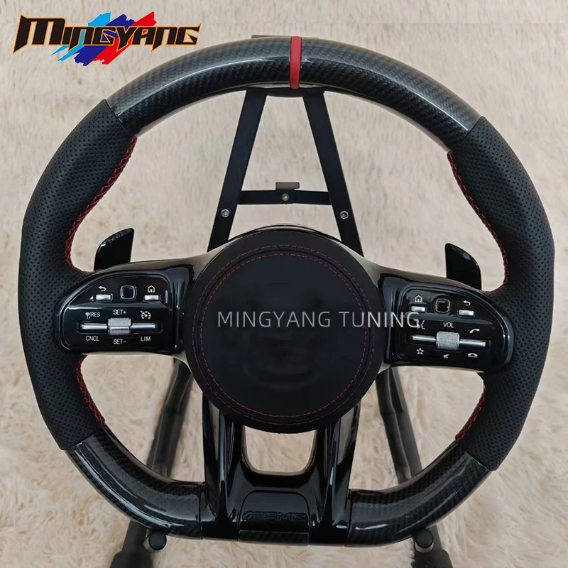 

Carbon Fiber Steering Wheels Car Accessories for Benz C63 E63 W213 G500 S63 S500 S320 G55 CLA45 LED Steering Wheel