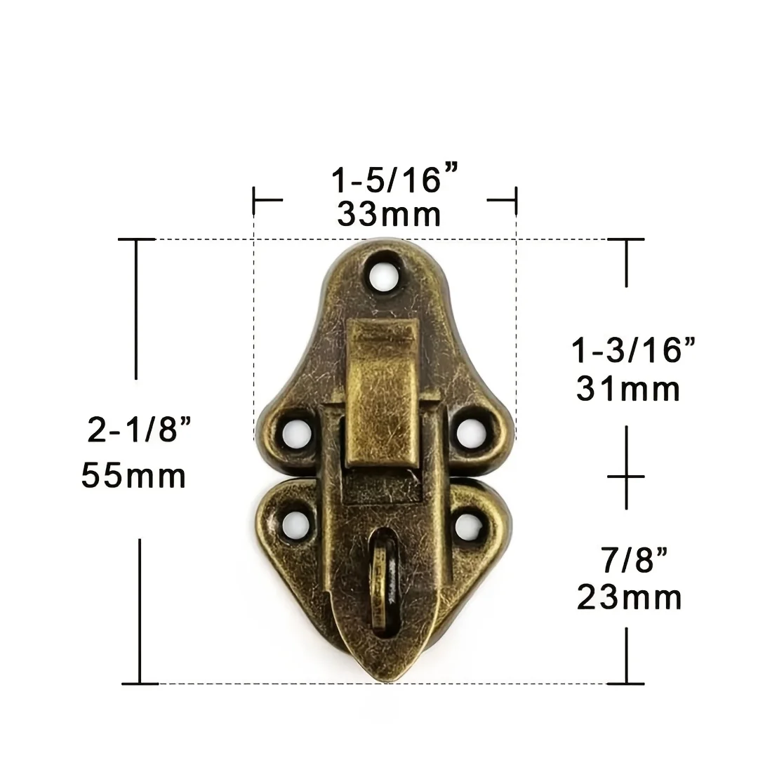 4 sets of jewelry box locks, wooden gift wine boxes, suitcases, clips, key rings, hooks, hair clips, wardrobes, rotating clasps