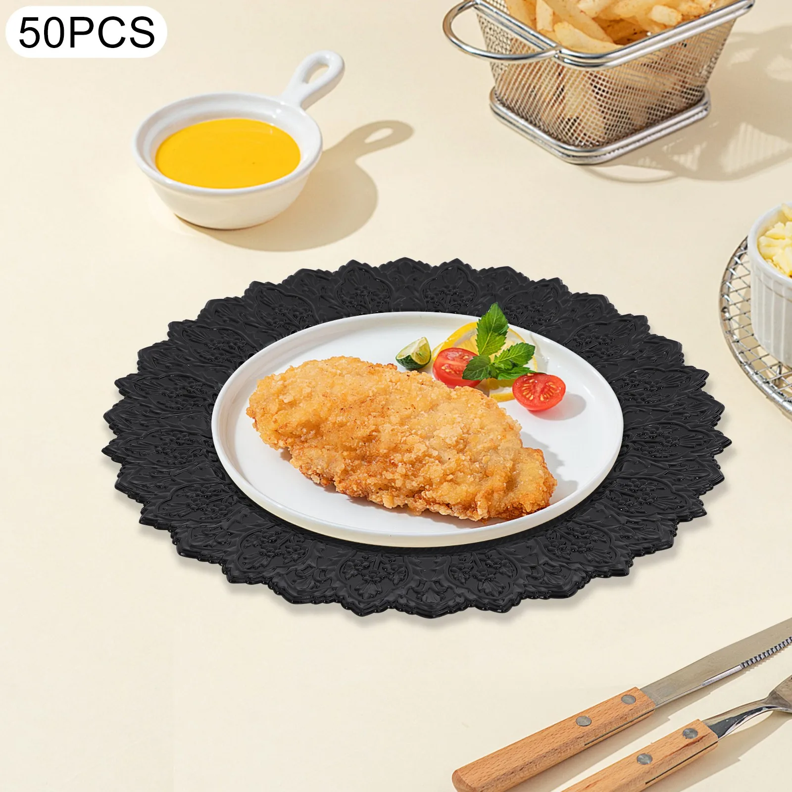 

50 шт. 13-дюймовых винтажных подстановочных тарелок для свадеб, вечеринок, банкетов, декора стола