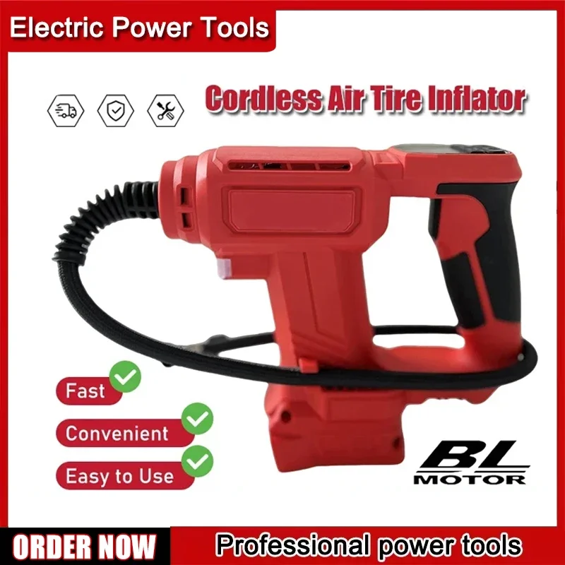 

Cordless Air Pump Portable Car Tire Inflator Air Compressor With Digital Display Inflatable Pump For 18V Bettery Fit Milwaukee