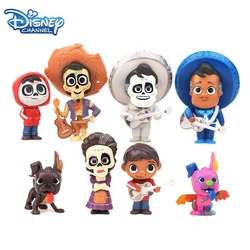 8pcs Disney Pixar Movie Coco Cute Cartonn Character Figure Model Toys Anime Figurine Kawaii Cake Decoration Halloween Kids Gift