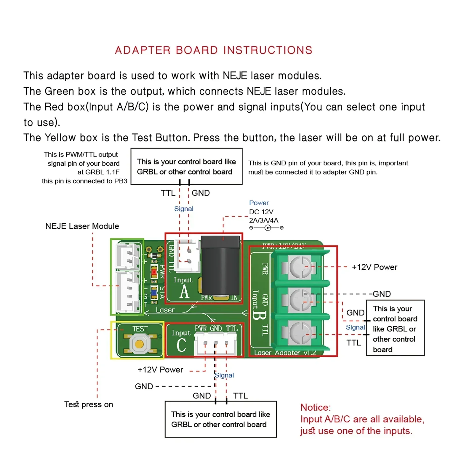 500 MW 3,5 W7 W20 W Lasermodul 450 nm Gravur Laserkopf Feste Brennweite Hochpräzise Gravur für CNC-Lasergravierer