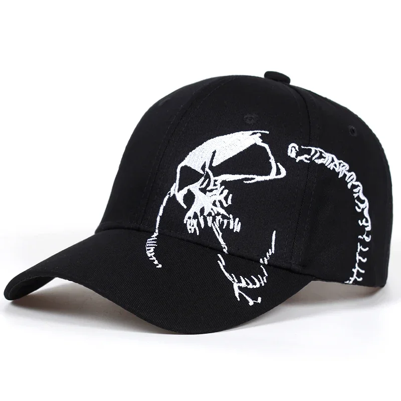 High Quality Unisex Cotton Outdoor Baseball Cap Skull Embroidery Snapback Fashion Sports Hats for Men & Women Cap Bone Garros