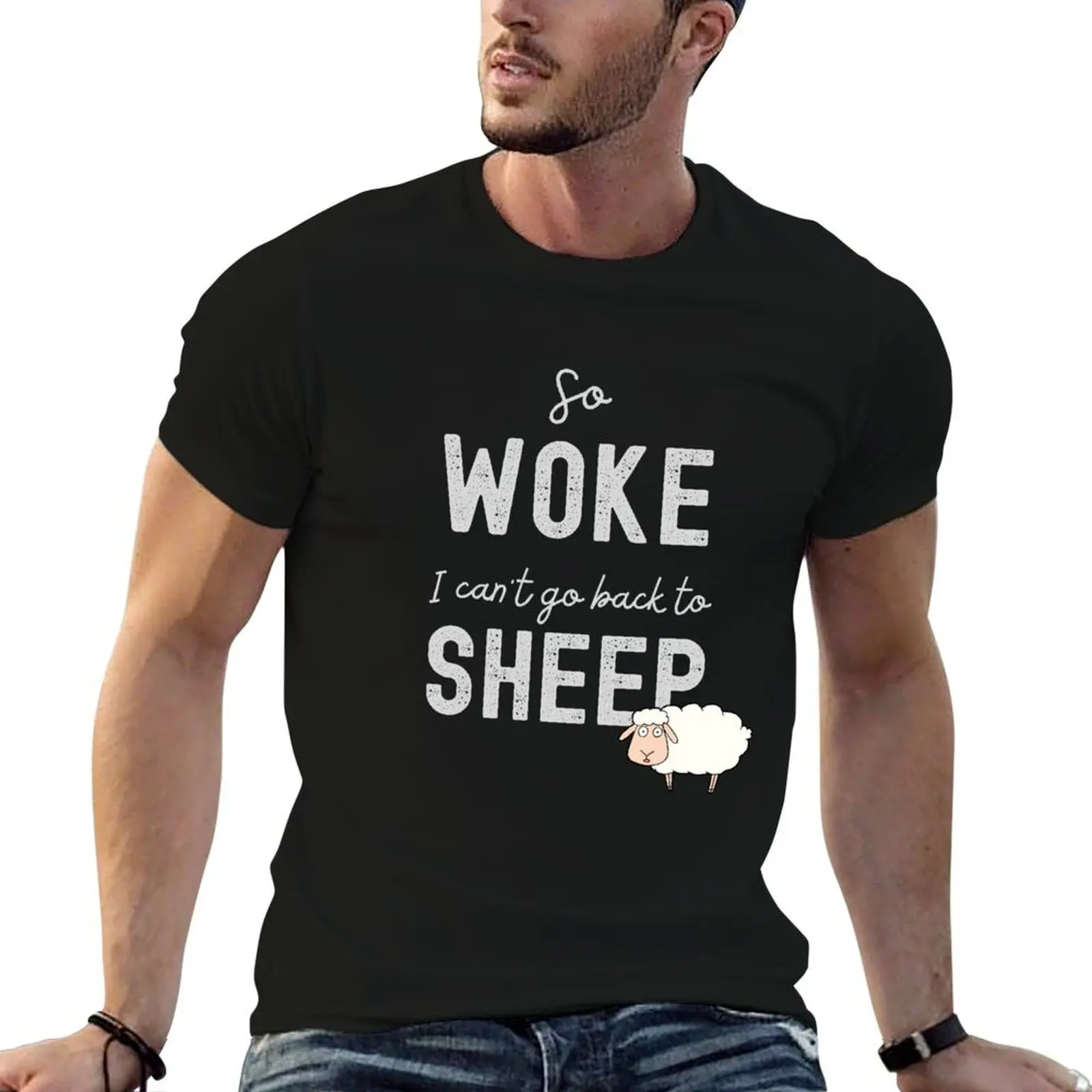 So Woke I can't go back to SHEEP T-Shirt Classic Graphic Short Sleeve Top