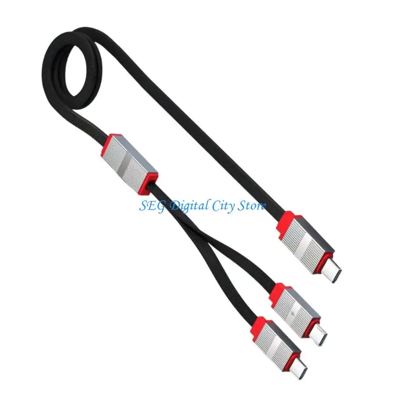 U75B USB A/Type C to Double Type C Cable 60W Power Delivery And Data Transfer 150cm