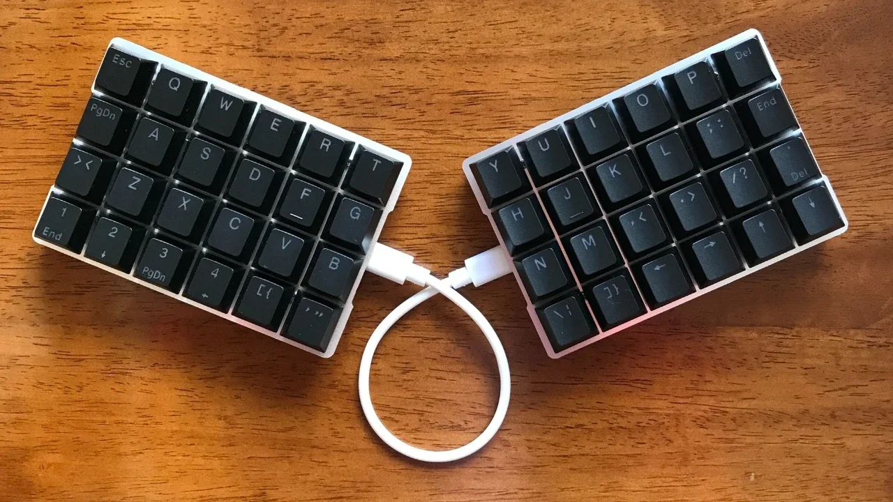 X10 Split Keyboard 48keys Planck Hot Swap RGB Sandwich QMK Keyboard Kit Custom Red Switch Aluminum Base Gaming Split Keyboard