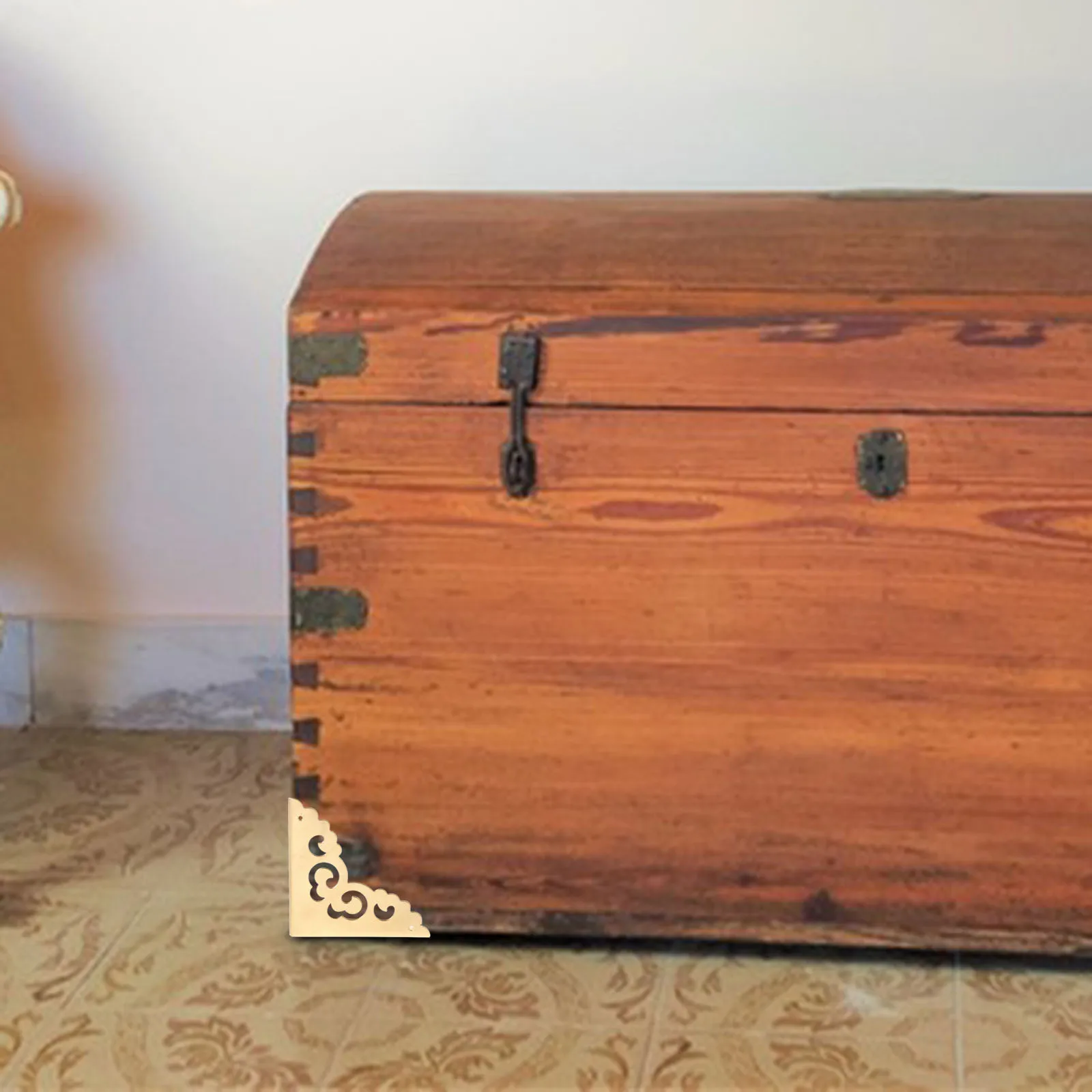 4 шт. металлические угловые ограждения, винтажные защитные уголки для мебели, шкатулка для драгоценностей, декоративная ретро-коробка