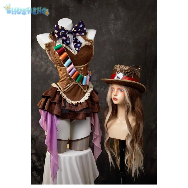 

Movie Alice Cosplay Alice in Wonderland Costume Halloween party women dress tie accessories props new fantasy uniform set