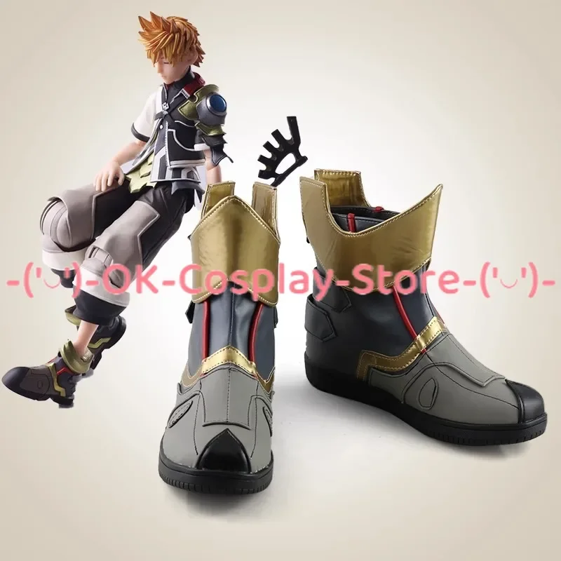 [Customized Size] Kingdom.Heart Birth by Sleep Ventus Cosplay Shoes Game Roleplay Prop Halloween Carnival Party Boots PU Leather