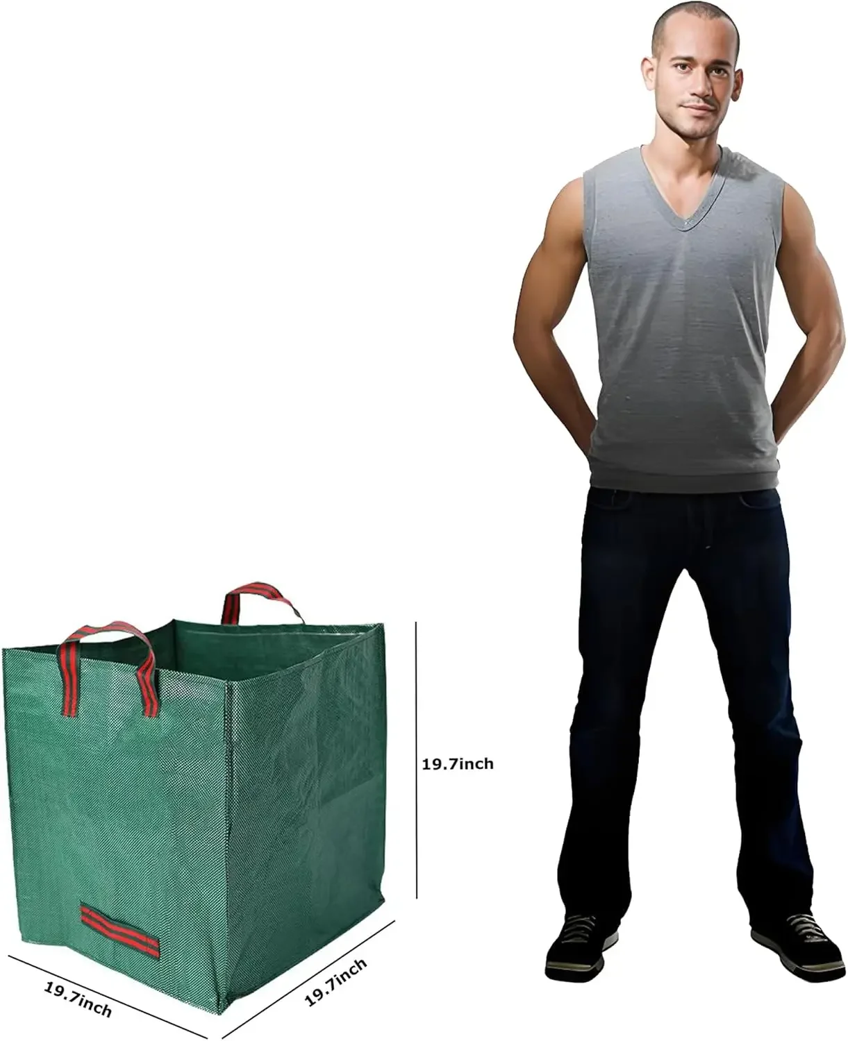 1-3Pcs Large Reusable Garden Waste Bags 120L 125L 200L Self Standing Yard Leaf Bags For Lawn Clippings And Garden Debris Cleanup