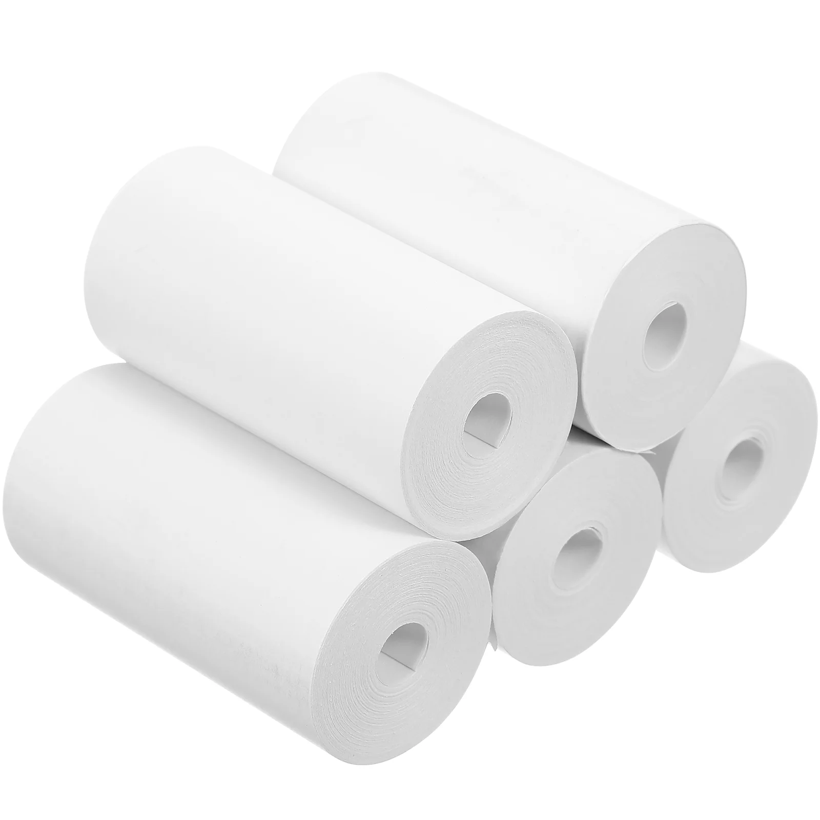 

5 Rolls Thermal Cashier Paper Printing Labels For Printer Heat Sensitive Mini Printers Sticker Stickers