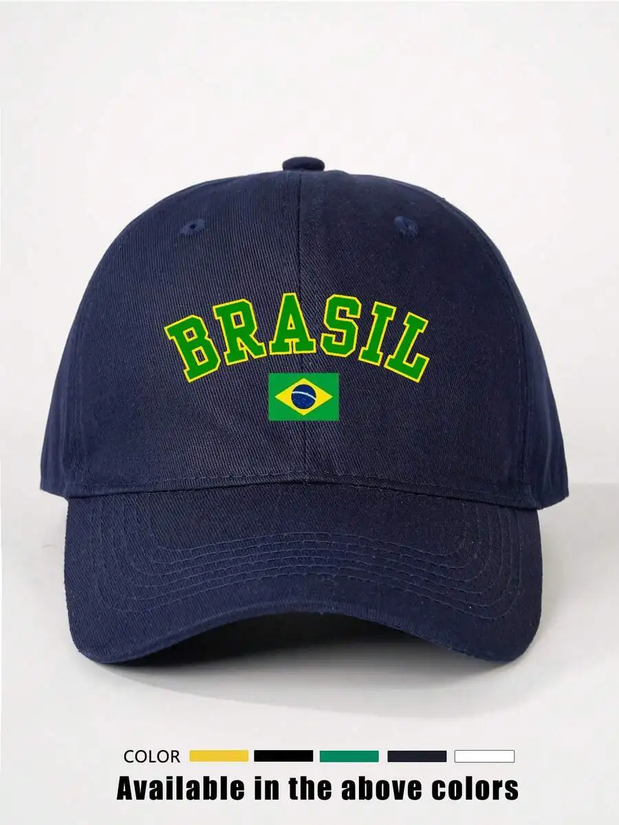 

Brasil Printed Baseball Cap Adjustable Casual Hat For Outdoor Travel Beach Summer