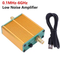 0.1MHz‑6GHz High Gain LNA RF Power Preamplifier 20dB Full Band Low Noise Amplifier for Shortwave RF Software Defined Radio (SDR)