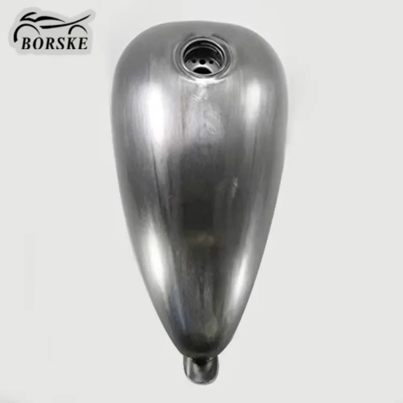 

2025 New Style2.2 Gallon Motorcycle Retro Petrol Tank Single Cover Gas Fuel Tank For Harley Chopper Bobber Cafe Racer Fuel Cell