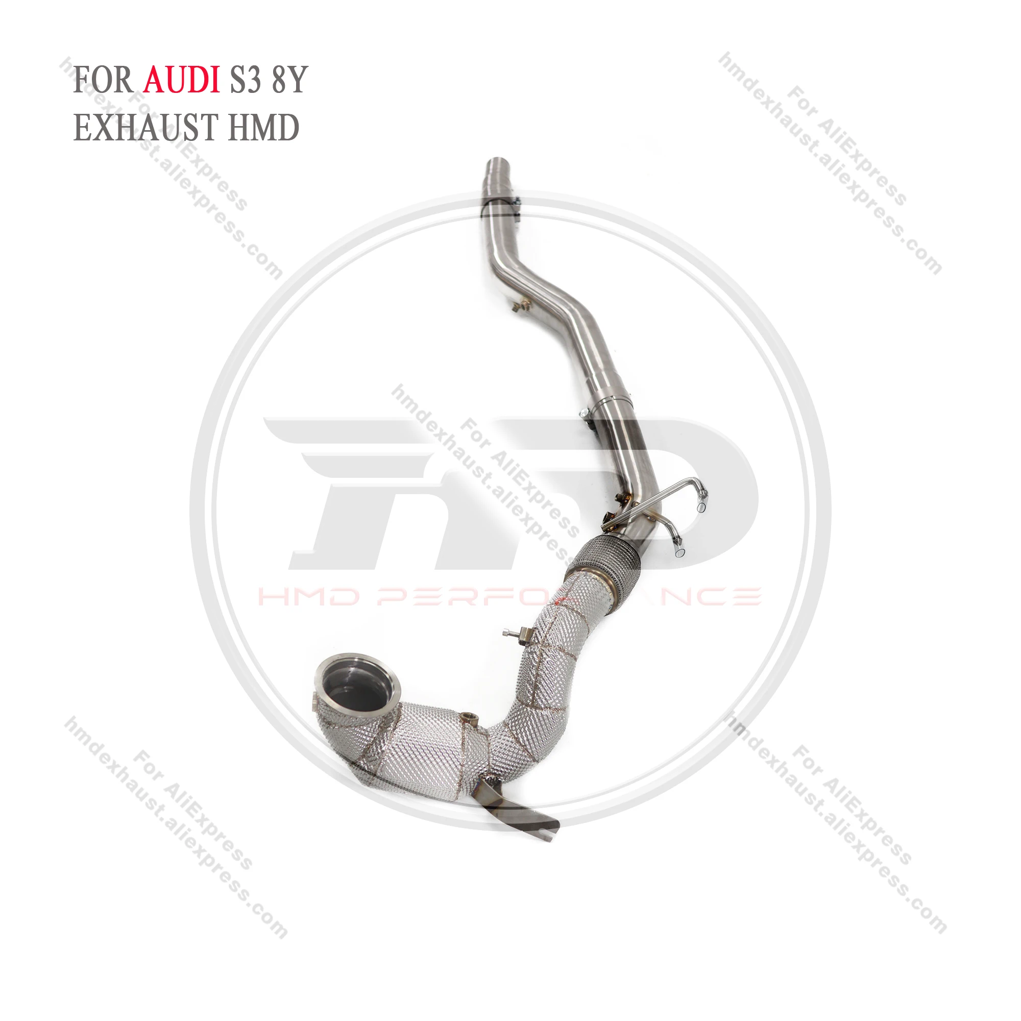 

HMD Exhaust System High Flow Performance Downpipe for Audi S3 8Y 2.0T OPF Version With Heat Shield