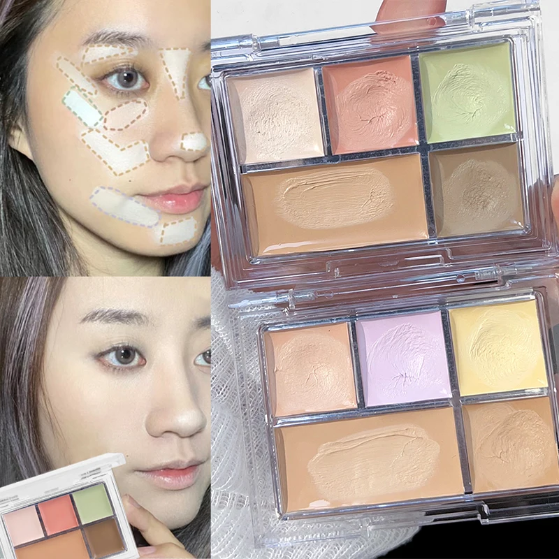 5-kleuren Contour Concealer Palette Covers Acne Marks Donkere Kringen Multifunctionele Gezichtsmake-up Blijvende Verhelderende Gezichtscosmetica