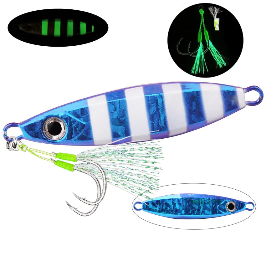 1 stücke 40g 60g 80g 100g Metall Jig Löffel Köder Künstliche Köder Shore Langsam Sinkende jigging Harte Bass Angelgerät Pesca – Detail 11