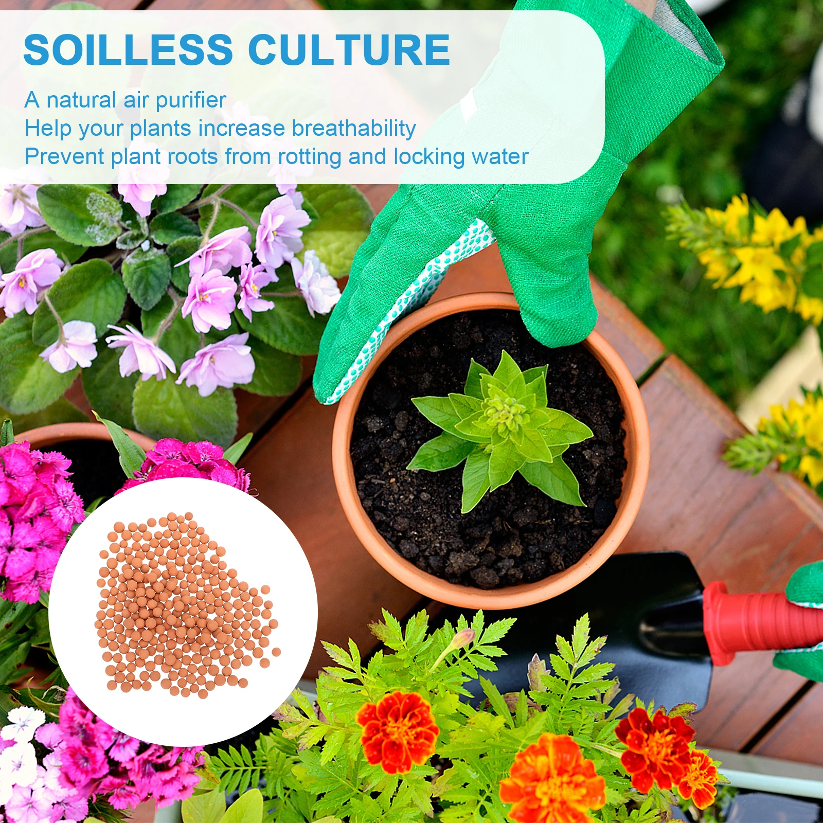 

2 Bags Flowerpot Ceramsite Cultivation Soil Gardening Decor Substrate Stone Hydroponic Garden Tool For Plant Mat Basin