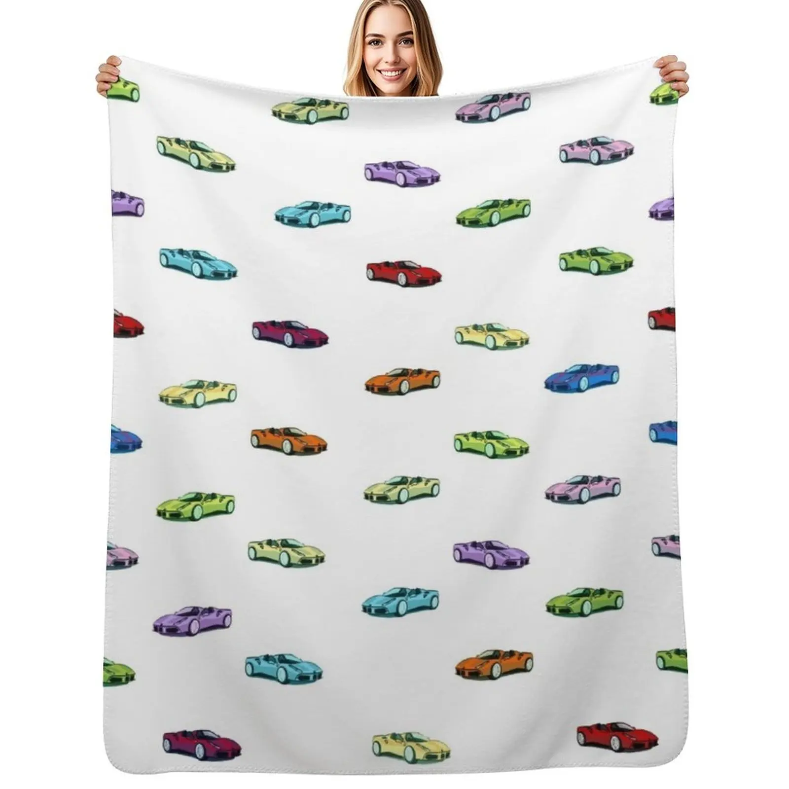 Supercars Throw Blanket Beautifuls For Sofa Thin Vintage blankets and throws Flannels Retros Blankets