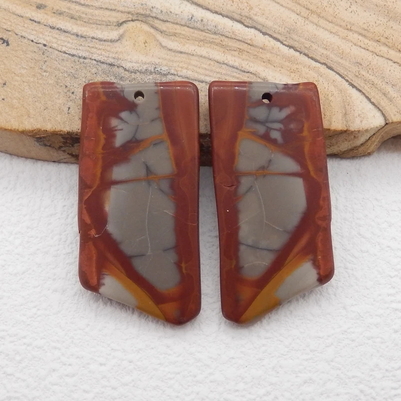 

Полудрагоценный натуральный камень, бусины для сережек Noreena Jasper Nugget, модные ювелирные изделия, аксессуары для женщин 33x17x3 мм 7 г