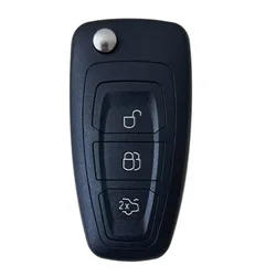 1PCS For Ford Focus Mk1 Mondeo Transit Connect FO21 Key Uncut Blade 3 Buttons Filp Remote Car Key Case Shell With Sticker