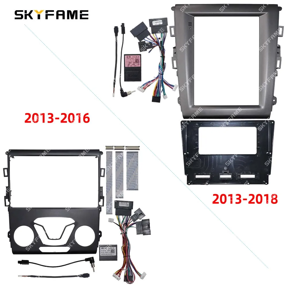 

SKYFAME Car Frame Adapter For Canbus Box Decoder For Ford Mondeo Fusion Tesla Style Android Radio Dash Fitting Panel Kit