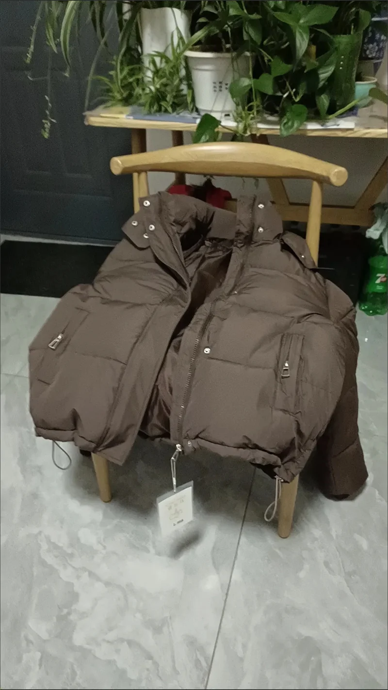 면 패딩 코트 여성용 신상 가을 겨울 2025 한국 다운 재킷 여성 파카 숏 브레드 아우터 후드 코튼 재킷