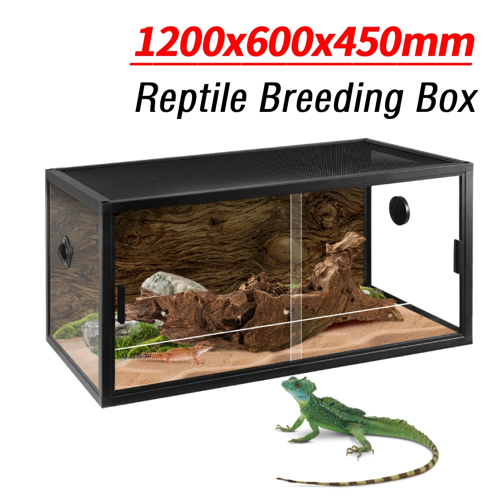 

Резервуар для скалолазания, съемный контейнер для ландшафтного дизайна рептилий, переднее отверстие, съемный террариум для рептилий для разведения змей и ящериц