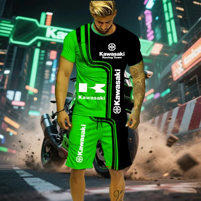 

Kawasaki-Quick Drying Breathable Shorts Set, Short Sleeve Set, Thin, For Outdoor Cycling, Comfortable, Summer, Bestsellers