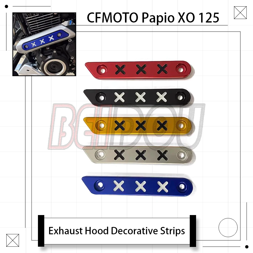 

For CFMOTO Papio XO 125 XO125 Motorcycle Modified Exhaust Cover Trim Exhaust Cover Decorative Strip