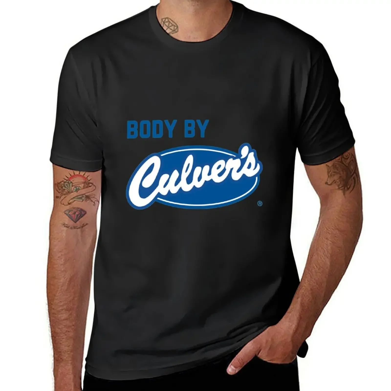 Body by Culver_s T-Shirt custom shirt graphic tee shirt Men's cotton t-shirt