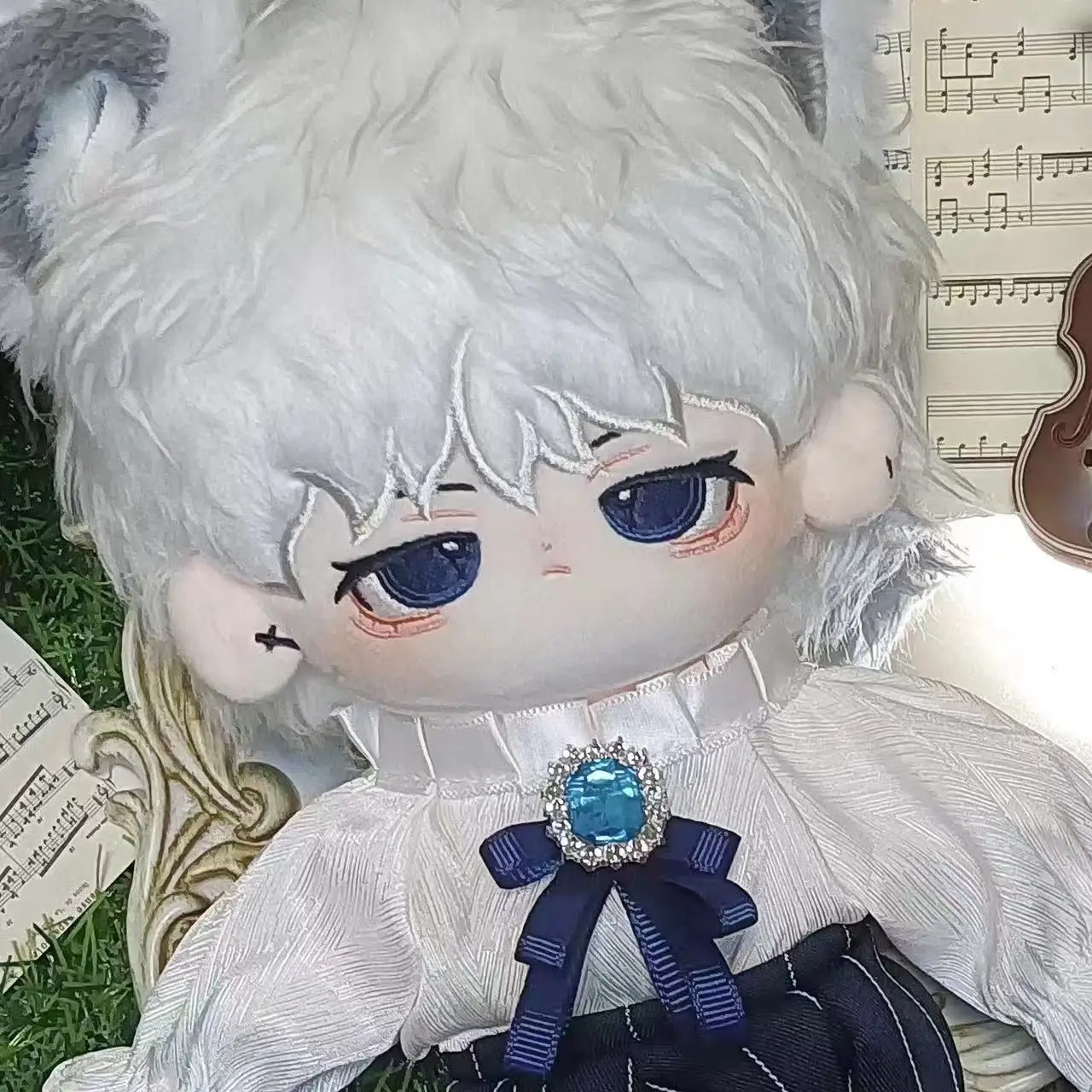 20cm Plush Doll Clothes Palace Academy Style Striped Outfit Original Design Doll Wear for Cotton Dolls