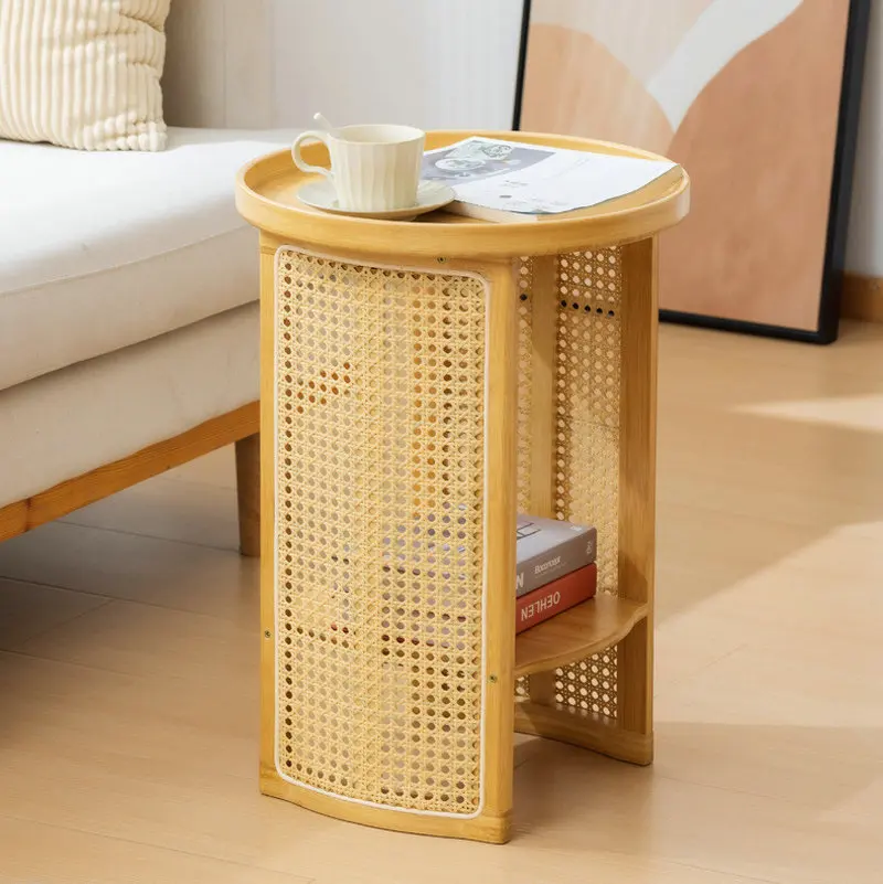 

Rattan Round Storage Living Room Sofa，Side Table，Coffee Table ，Bedroom Bedside Storage Side Table GN769CD