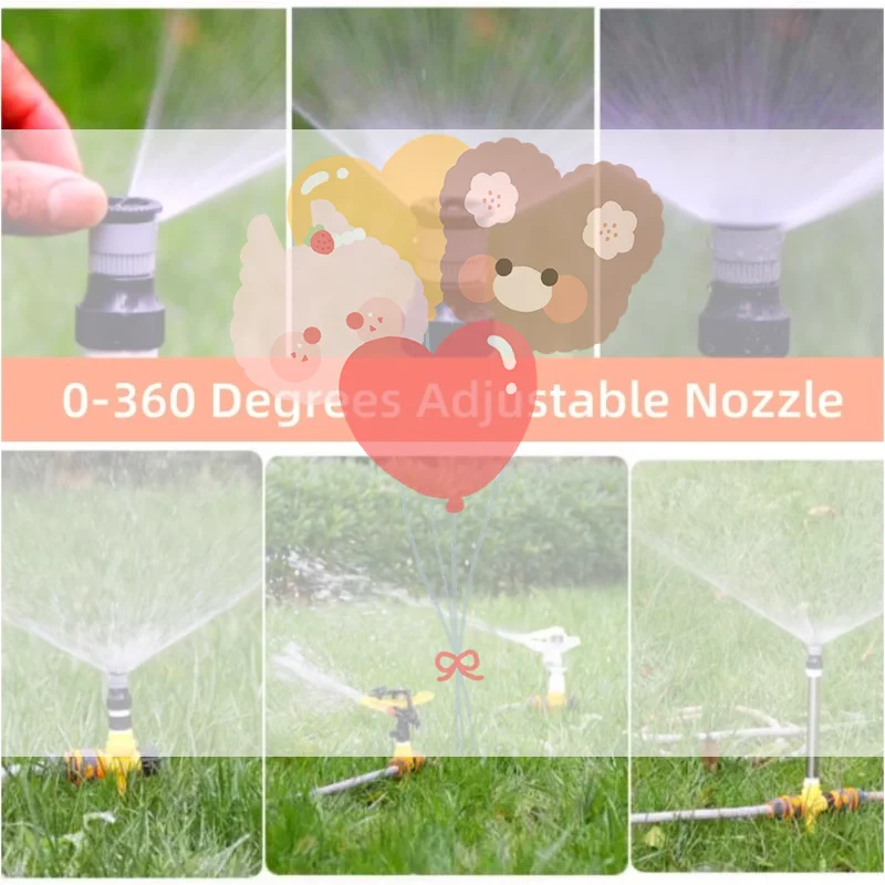 1Pcs Garden Park Farm Lawn Irrigation Nozzle Tool Adjustable 360 Sprinkler For Agriculture Lawn Farm Greenhouse Accessories