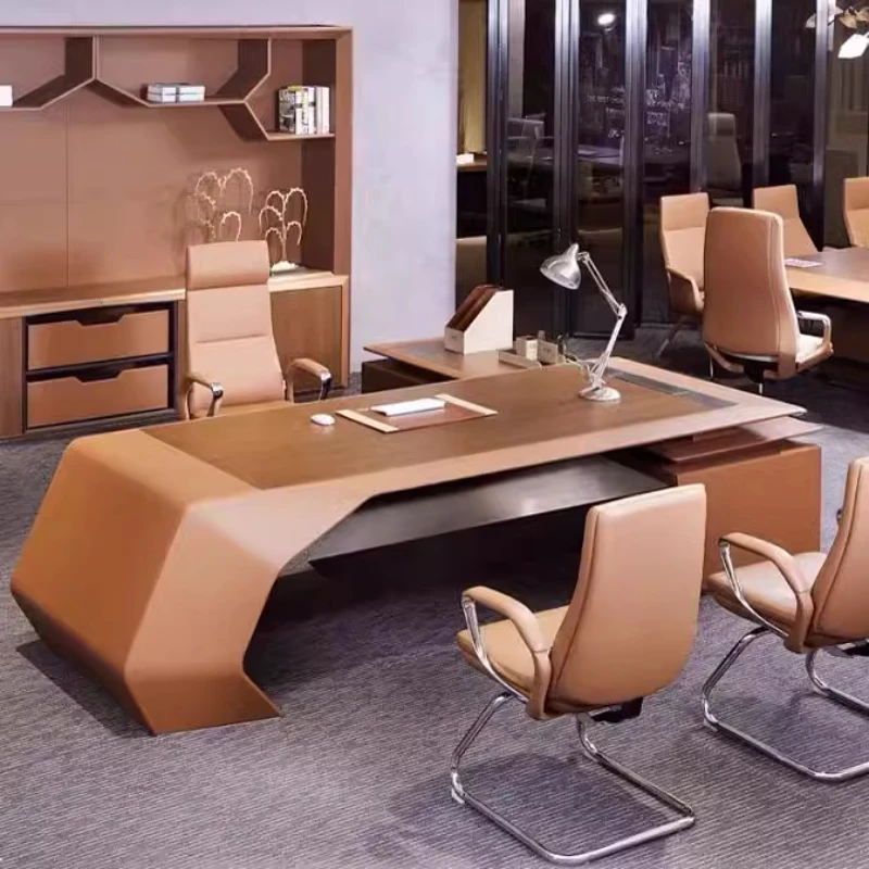 Designer Modern Office Tables With Hutch Organizer Manager L Shaped Desks Standing Study Mesa De Escritorio Office Furniture