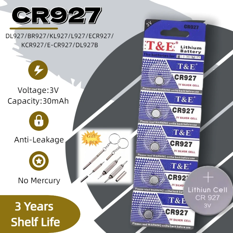 

2-50PCS CR927 3V Lithium Batteries DL927 BR927 LM927 ECR927 CR927-1W 5011LC Button Coin Cel For Watch Toys Clock Remote Control