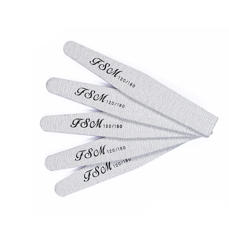 5pcs Nail File Arrow Double Side 120/180 Thick Straight Buffer for Manicure 80/100 Tools Fengshangmei Nail Art Accessories