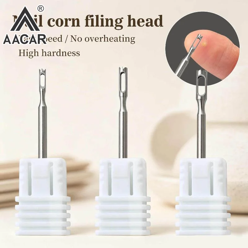 Stainless Steel Pedicure Drill Bit Clavus Corn Remover  Cuticle Cutter For Pedicure Drill Rotary Burr Bit Foot Care Tools