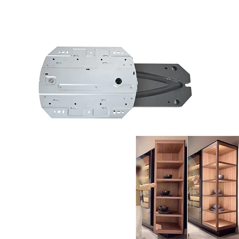 

Floor Tall 180 360 Degree Independent Rotating Revolving Bathroom Kitchen Drawer Accessories Storage Cabinet for the Corner