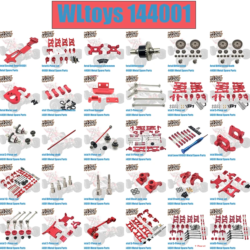 1/14 1/12 RC Car Metal Parts For WLtoys 144001 144010 144002 124017 124019 Upgrade Modification Kit Swing Arm Steering Assembly