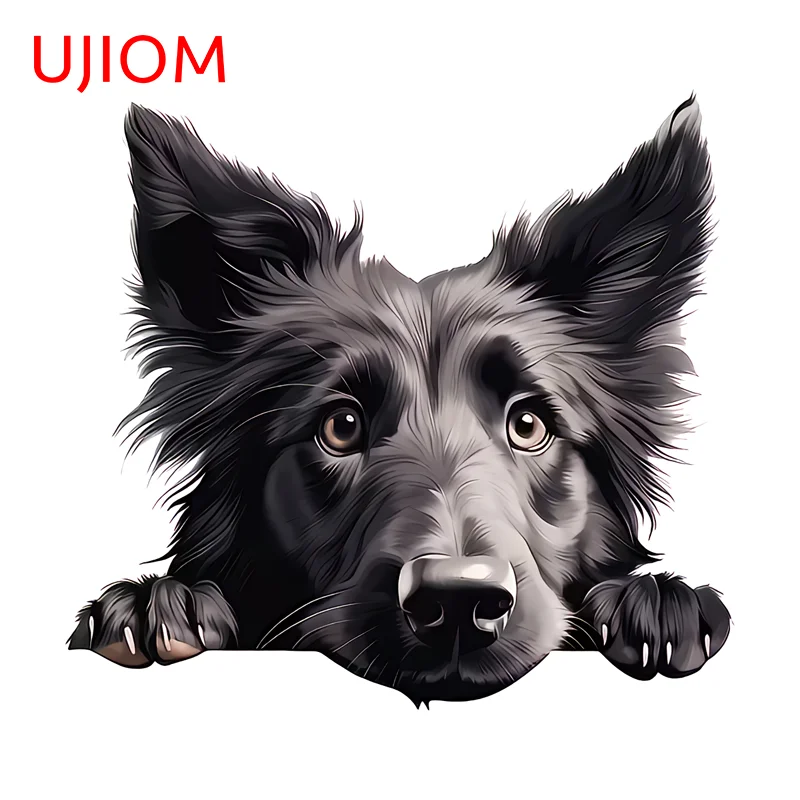 UJIOM Cute Dog Wall Sticker Kids Room Fashionable Interesting Waterproof Vinyl Decals Perfect For Chambre Clothes Dryer