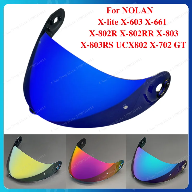 Lente para Casco de Motocicleta Compatible con NOLAN X-803/RS X-lite X-802R/RR, Visera de Repuesto Anti-UV, Antipolvo y Antiviento