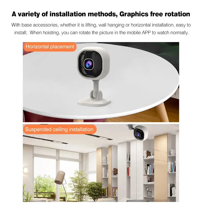 HD night vision two-way intercom mini camera home smart mobile remote camera Wireless WiFi security monitoring probe