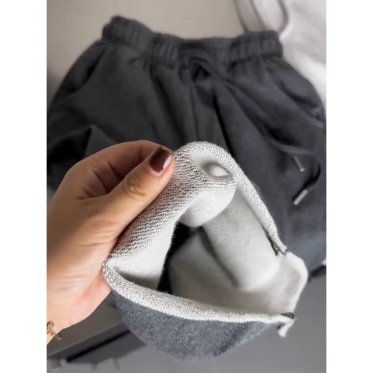 ey Asymmetrical Hem Wide Leg Casual Pants Elastic Waist mat Sle Faionable Autumn New Arrival for ort Women