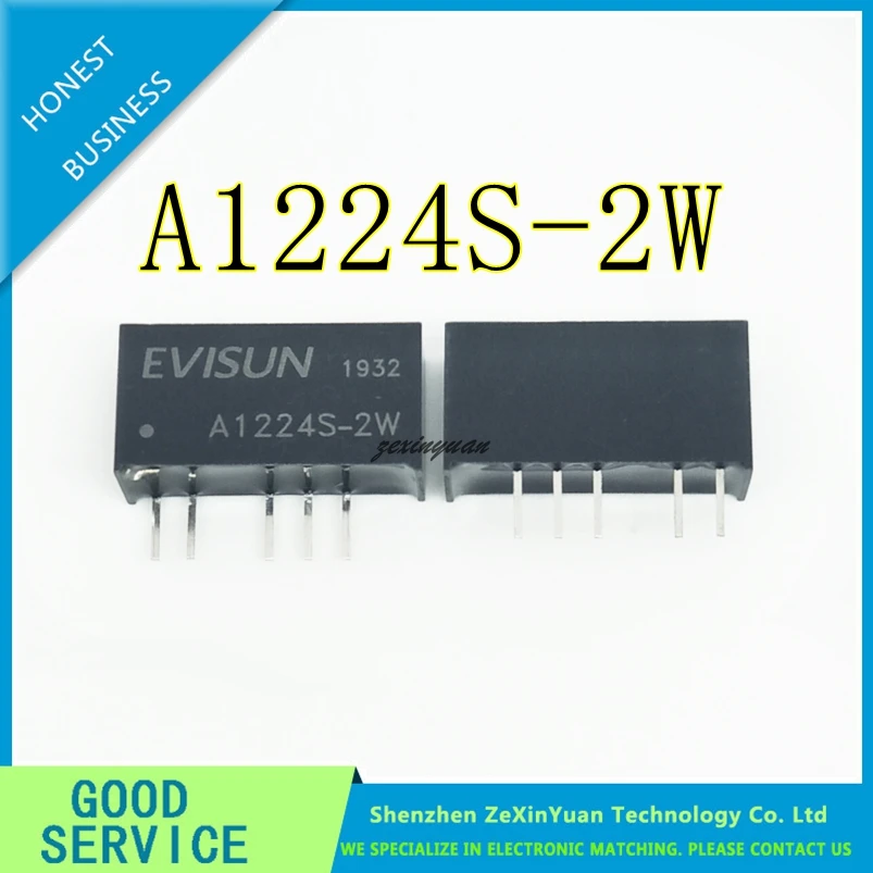 2 قطعة-10 قطعة A1224S-2W A1224S SIP-5 جديد تيار مستمر-تيار مستمر وحدة تزويد طاقة معزولة 12 متغير الإيجابية والسلبية 24 فولت المزدوج الناتج